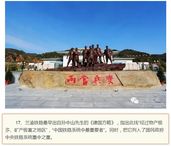 蘭渝鐵路最早由孫中山先生提出？在隴南，你不知道的事兒還有……