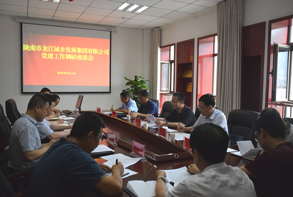 隴南市委常委、組織部部長楊郃調(diào)研指導市龍江城鄉(xiāng)發(fā)展集團公司黨建工作